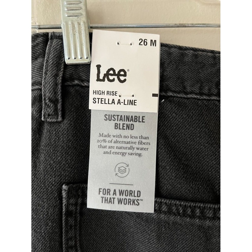 Lee Sz 26 Lyocell Blend Heritage Wide Leg Baggy Denim Pants Jeans High Rise - Picture 3 of 11